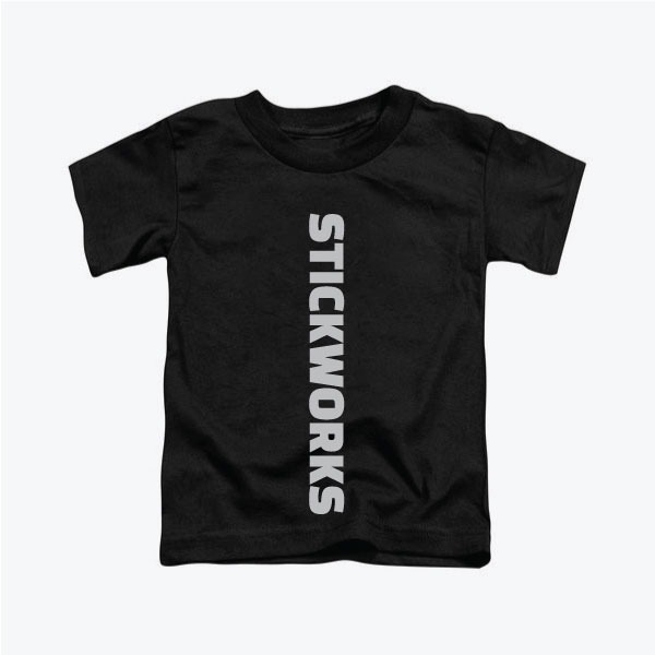 STICKWORKS 스틱웍스 세로 실버 로고 스포츠 쿨론 티셔츠 031440